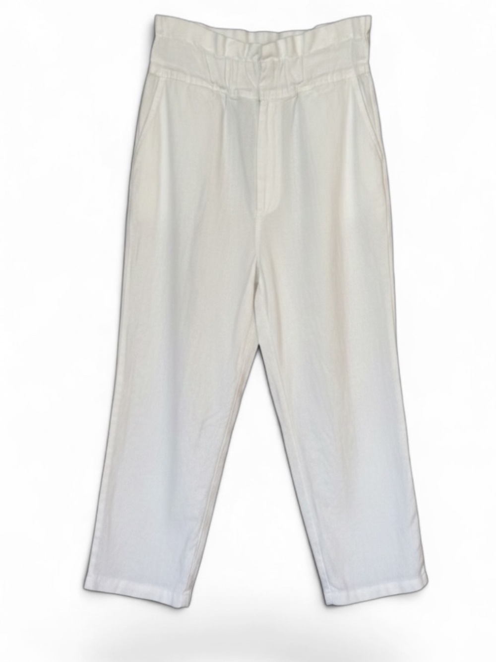 POSSE Ducky Linen Wide Leg Pants White / Ivory |  XS